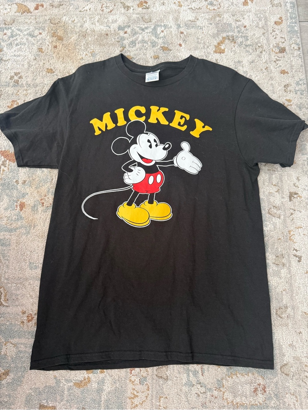Delta Black Tee with Yellow Graphic